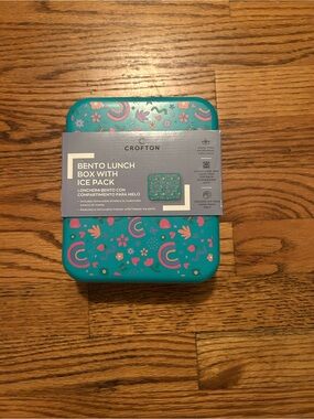 Crofton Purple & Blue Turquoise Floral Bento Box - Convenient for School/Work